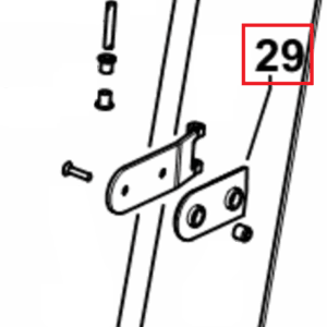 Podkładka zawiasu drzwi - 0.007.5875.0/10 - SDF