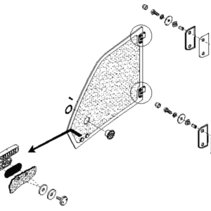 Szyba drzwi kompletna - 101570 - MERLO