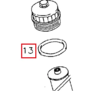 O-ring pokrywy filtra oleju - uszczelka - 02934900 - SDF