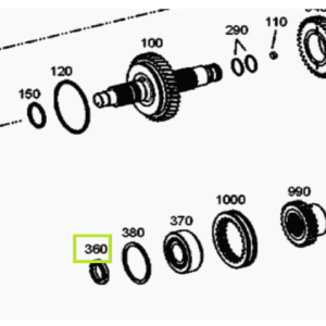 Nakrętka zabezpieczająca wałka PTO - Wewnętrzna - 04436323 - SDF