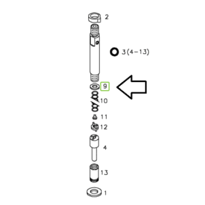 Podkładka wtryskiwacza regulacyjna - 1mm- 01319967 - SDF