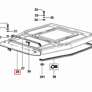 Daszek przedni kabiny - SZARY - 0.012.8900.0 - SDF