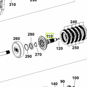 Wał przeniesienia napędu wewnętrzenego kosza TTV - 0.900.1225.6 - SDF