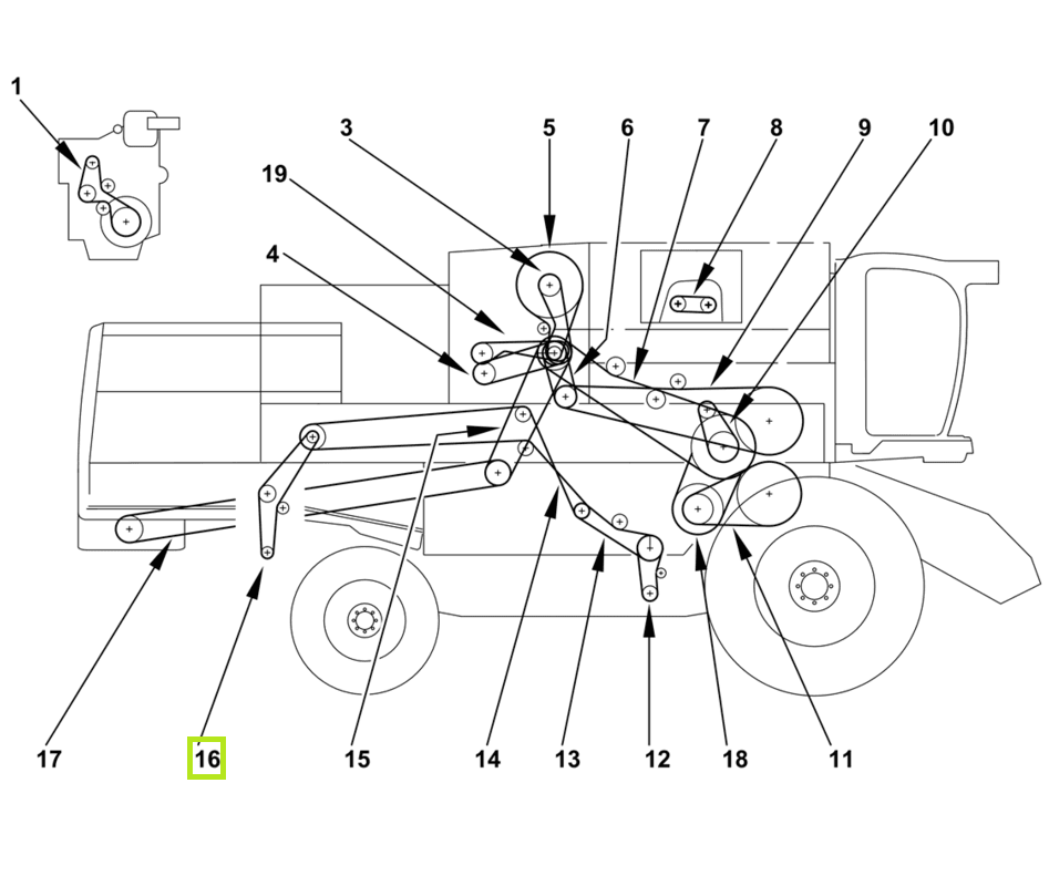 PAS WAŁU WYTRZĄSACZA SŁOMY - 17x2540 - 0.900.2515.2 - SDF 1 PAS WAŁU WYTRZĄSACZA SŁOMY - 17x2540 - 0.900.2515.2 - SDF
