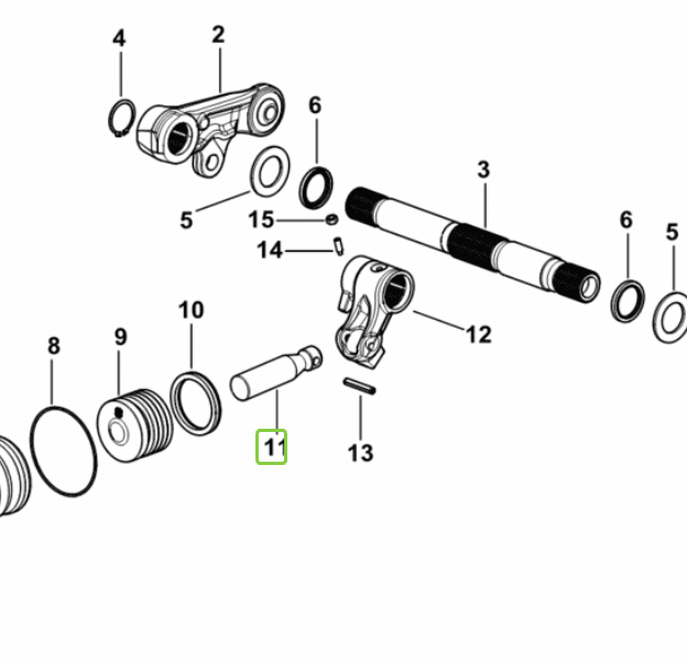Korbowód podnośnika - Sworzeń wyciskowy - 0.9131.313.0 - SDF 1 Korbowód podnośnika - Sworzeń wyciskowy - 0.9131.313.0 - SDF