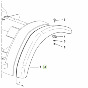 Przedłużenie błotnika lewego L-240mm - 0.010.7567.0/30 - SDF