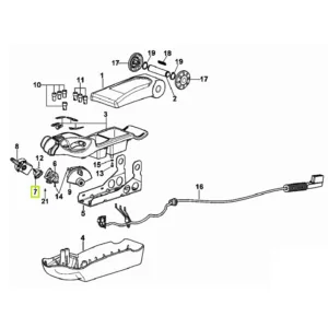 Włącznik - kolor pomarańczowy - manipulator podłokietnika - 0.015.2200.0/10 - SDF