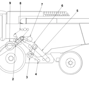 Pas zespolony podajnika 2HCx4350 kombajn - 01145025 - SDF