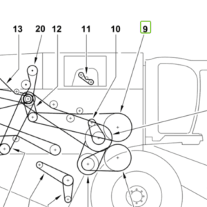 Pas klinowy - wał Cardana spustu ziarna - 1hc x 5505La - 01145055 - SDF