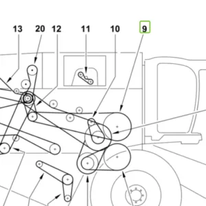 Pas klinowy - wał Cardana spustu ziarna - 1hc x 5505La - 01145055 - SDF