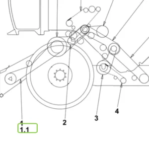 Pas złożony podajnika 3hb x 4560La - WYPOSAŻENIE DO KUKURYDZY - 01146076 - SDF