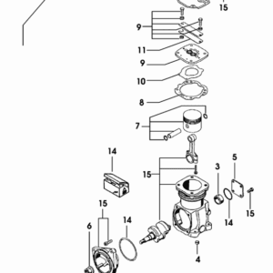 Zestaw uszczelek - zestaw naprawczy montażowy sprężarki powietrza - 04436277 - SDF