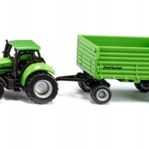 Zabawka ciągniczek - DEUTZ-FAHR Agrotron 265 z przyczepką - 1606 - SIKU