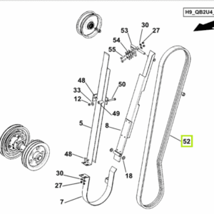 Pas zespolony - Pas napędu rozdrabniacza słomy - 2-HC 3355 - 2.4119.261.0 - SDF