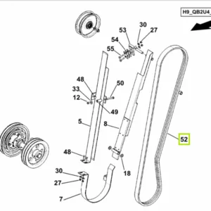 Pas zespolony - Pas napędu rozdrabniacza słomy - 2-HC 3355 - 2.4119.261.0 - SDF