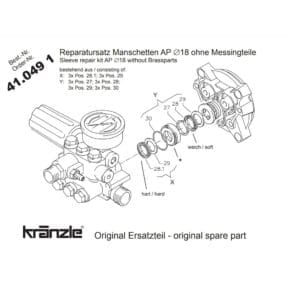 Zestaw naprawczy pompy AP / APG / AM - 410491 - KRANZLE