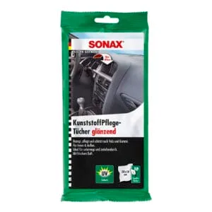 Ściereczki do kokpitu samochodowego - Sonax Plastic - Care wipes - 10 szt - 415100 - SONAX