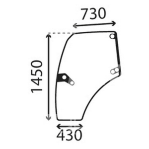 SZYBA DRZWI - LEWA - ZAMIENNIK - 0.012.1433.0/20 - Glassinter