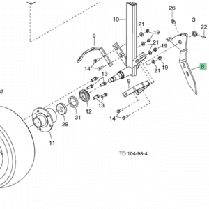 Skrobak - Kolec Zabierający koła wahliwego SERVO - 923.44.555.0 - Pottinger