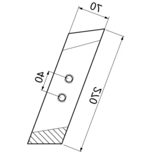 Dłuto do pługa SERVO - PRAWE - DURASTAR - 930.70.126.0+0 - POTTINGER