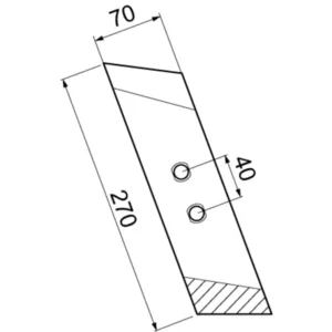 Dłuto do pługa SERVO - LEWE - DURASTAR - 930.71.126.0+0 - POTTINGER