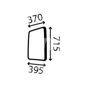 Szyba boczna drzwi - PRAWA - WYGIĘTA - PRZYCIEMNIA - B39843-02-00 - Glassinter