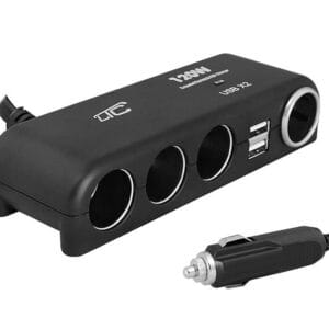 Adapter CAR FIRE 4 gniazda 120W 2xUSB 1,2A - LXAS3 - LTC