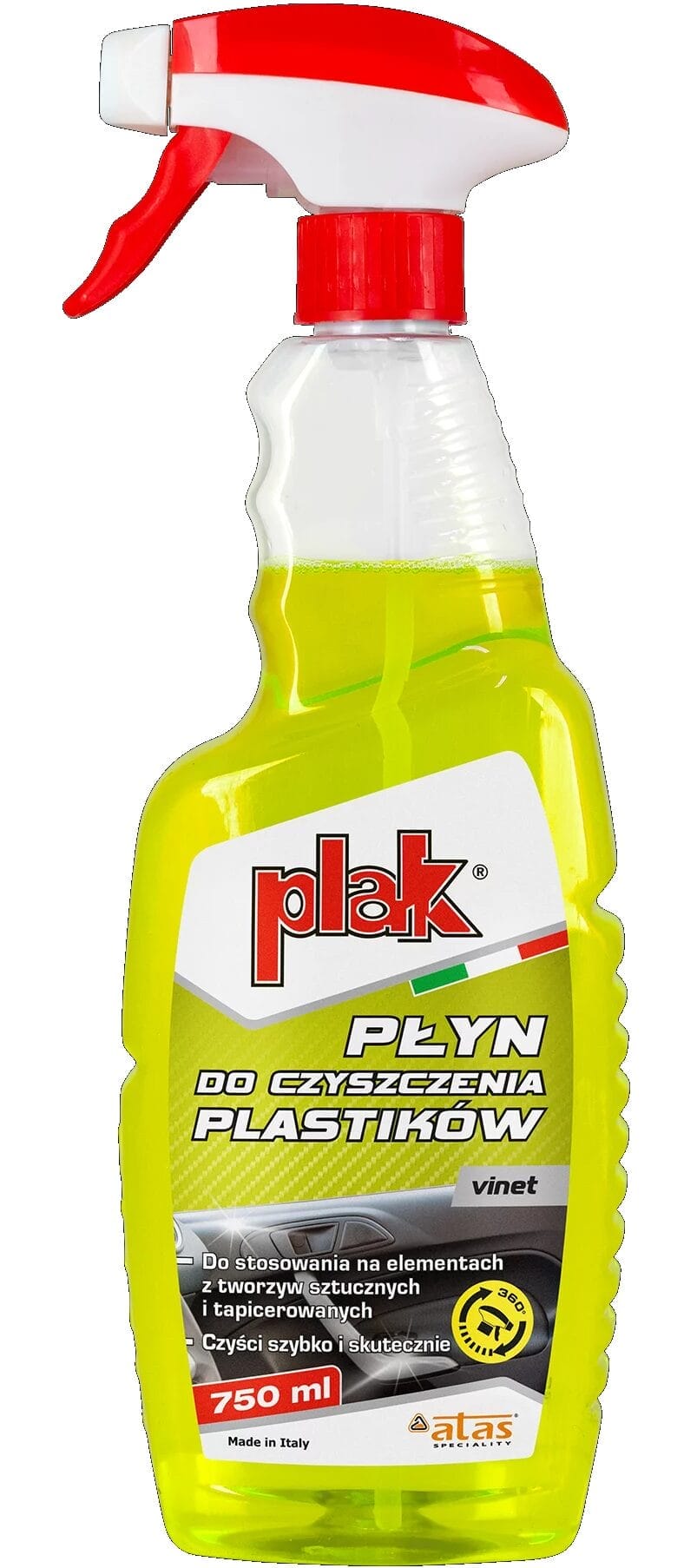 Płyn do czyszczenia plastików - CZYSTE PLASTIKI - VINET - 750ML - PLAK ATAS 1 Płyn do czyszczenia plastików - CZYSTE PLASTIKI - VINET - 750ML - PLAK ATAS