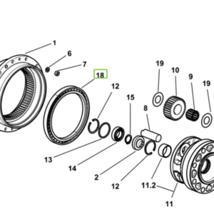 Łożysko wieńca zębatego jarzma satelitów - 2.2999.544.0/20 - SDF