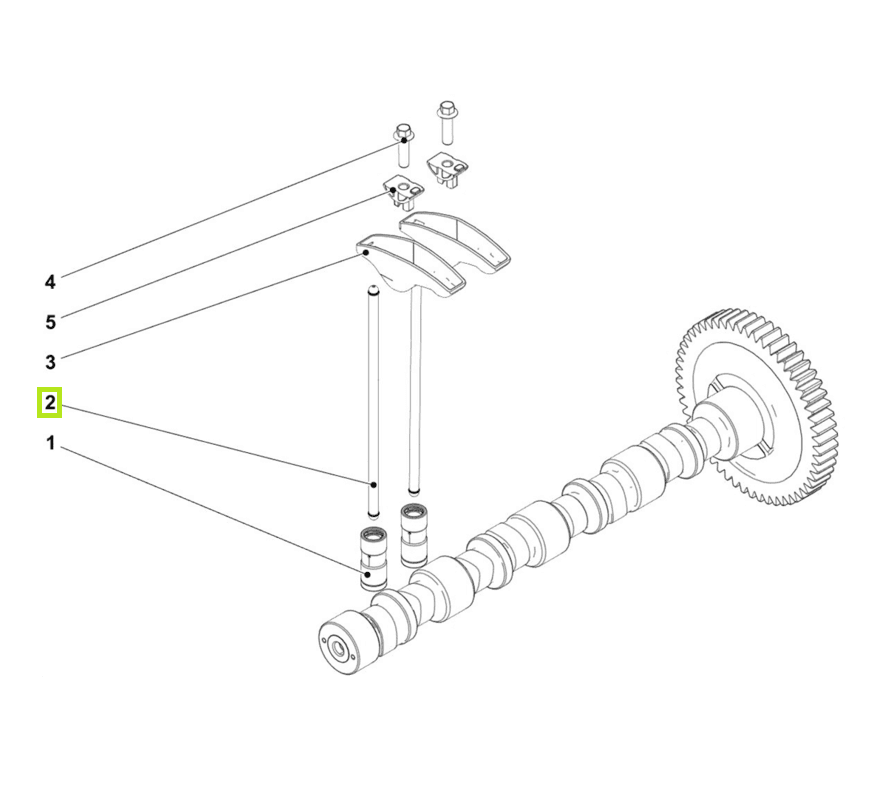 Śruba - Tłok dźwigienki zaworowej - 04127376 - DEUTZ 1 Śruba - Tłok dźwigienki zaworowej - 04127376 - DEUTZ