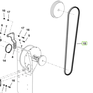 Pas - Pasek napędowy podzespołów kombajnu zbożowego - 17x11x2630 - 2.4119.232.0 - SDF