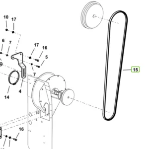 Pas - Pasek napędowy podzespołów kombajnu zbożowego - 17x11x2630 - 2.4119.232.0 - SDF