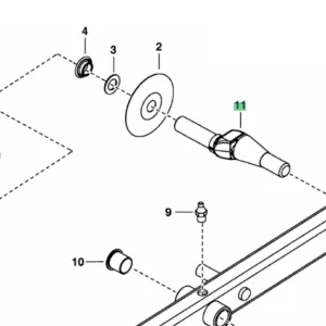 Mimośrodkowa oś koła zgrabiarki TOP - GTW 40 - 610.104 - POTTINGER