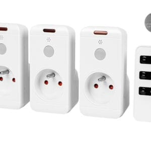 Gniazdo sieciowe x3 sterowane pilotem 10A - 72-051 - BLOW