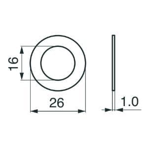 Podkładka 16,1/26x1,00 - 162.401 - POTTINGER