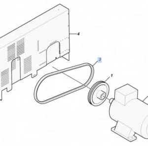 Pasek klinowy pompy próżniowej - BVP BVP500 PVE500/100 A42 - 2174400 - DELAVAL