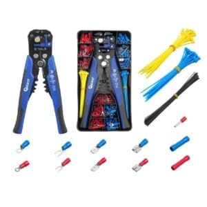 Wielofunkcyjny ściągacz izolacji + Zestaw Konektorów i Opasek - 260elementów - G01776 - GEKO