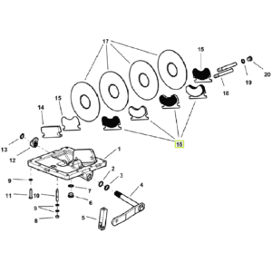 Sektor - klocek hamulca ręcznego - 0.027.2373.2/20 - SDF
