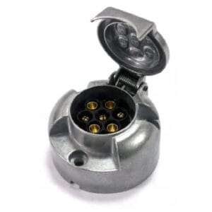 Gniazdo oświetlenia przyczepy - 7-biegunowe - METALOWE - E1230 - KAMAR