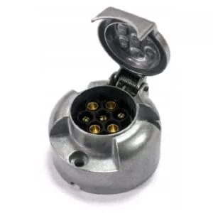 Gniazdo oświetlenia przyczepy - 7-biegunowe - METALOWE - E1230 - KAMAR