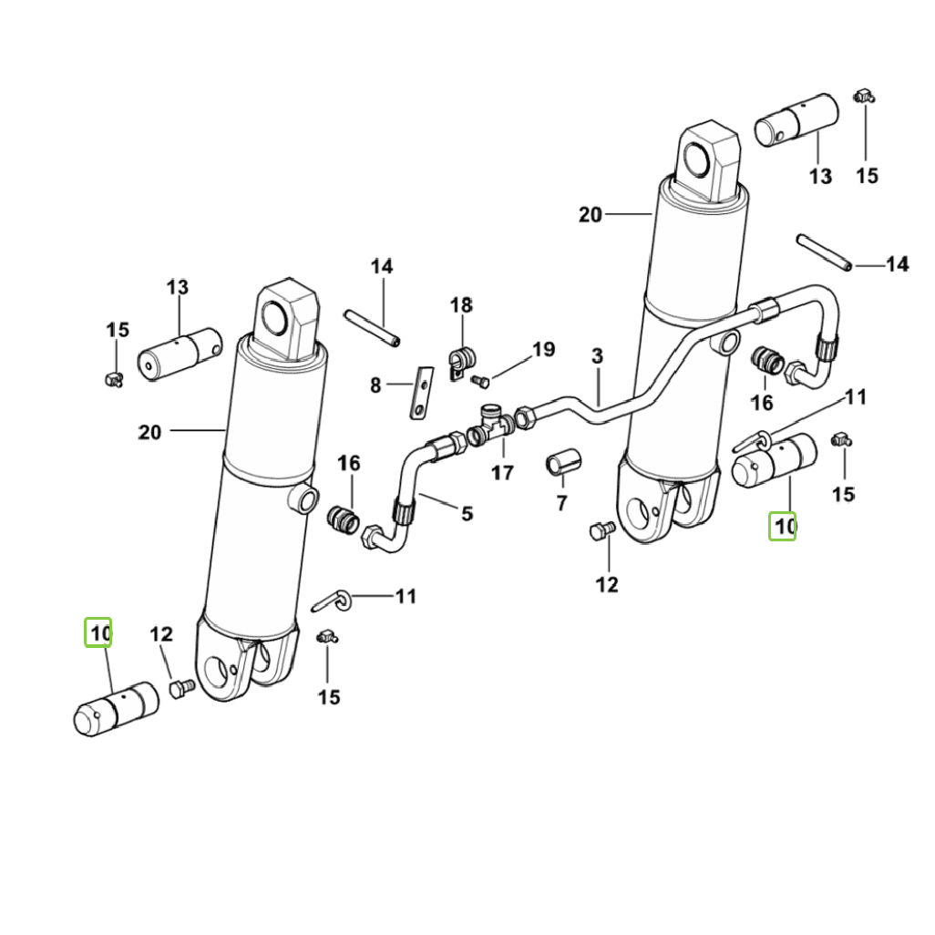Sworzeń siłownika podnośnika Ø 35x106 - 0.024.097.0 - SDF 1 Sworzeń siłownika podnośnika Ø 35x106 - 0.024.097.0 - SDF