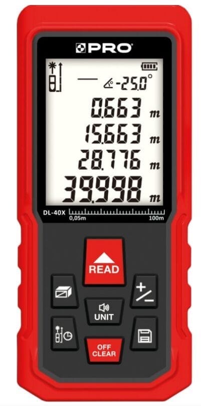 Dalmierz laserowy - DL-40X - PRO 1 Dalmierz laserowy - DL-40X - PRO