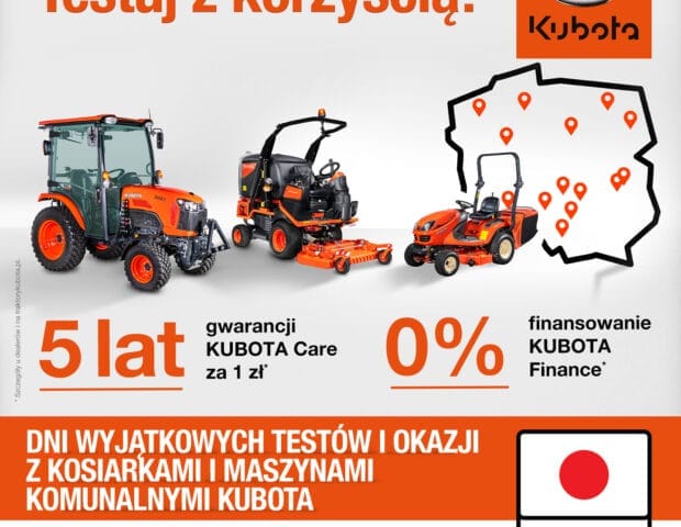 Dni wyjątkowych testów i okazji z kosiarkami i maszynami komunalnymi Kubota! - HBT Kroczyce 1 Dni wyjątkowych testów i okazji z kosiarkami i maszynami komunalnymi Kubota! - HBT Kroczyce 1